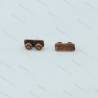 2 Bittes double Ø2.5 x 4mm en métal couleur bronze AMATI 4909/06