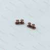 2 Bittes double Ø2.5 x 4mm en métal couleur bronze AMATI 4909/06