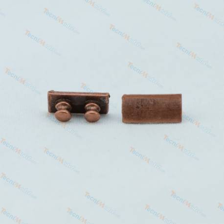 2 Bittes double Ø2.9 x 4.3mm en métal couleur bronze AMATI 4909/07