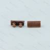2 Bittes double Ø2.9 x 4.3mm en métal couleur bronze AMATI 4909/07