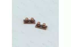 2 Bittes double Ø2.9 x 4.3mm en métal couleur bronze AMATI 4909/07