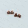 2 Bittes double Ø2.9 x 4.3mm en métal couleur bronze AMATI 4909/07