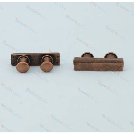 2 Bittes d'amarrage en laiton 8x23mm