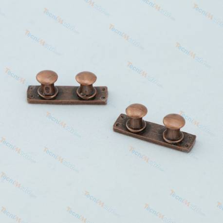 2 Bittes d'amarrage en laiton 8x23mm