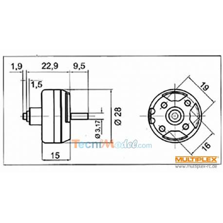Moteur Brushless ROXXY Outrunner C28-15 1100kV