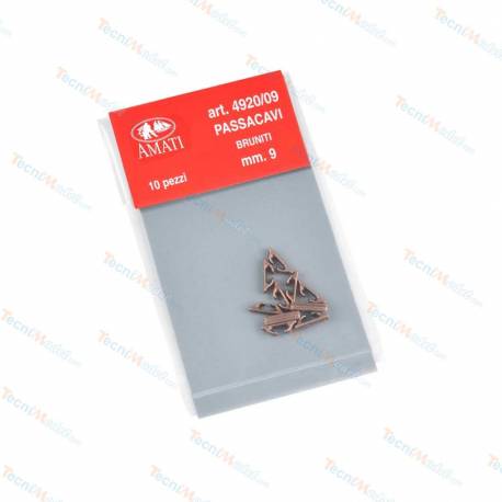 10 Chaumards 9mm en métal bruni AMATI 4920/09