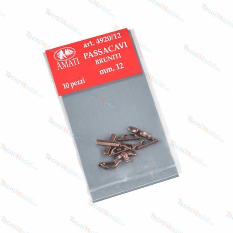 12mm Fairleads in burnished metal (10pcs) AMATI 4920/12