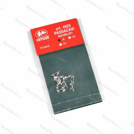 10 Chaumards 9mm en métal chromé AMATI 4925/09