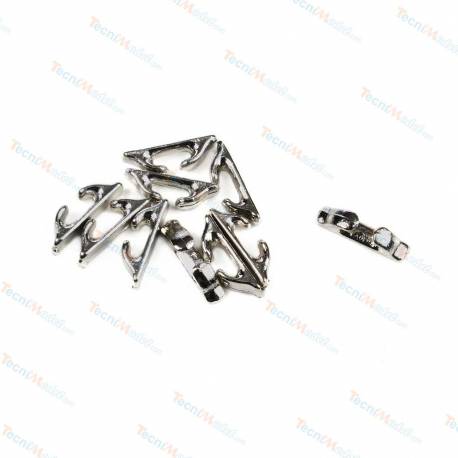 10 Chaumards 9mm en métal chromé AMATI 4925/09