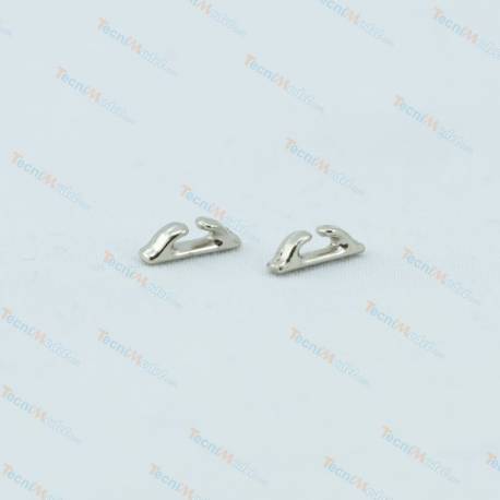 2 Chromed 14mm metal fairleads AMATI 4925/14