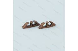 2 AMATI 4926/17 17mm burnished metal roller fairleads