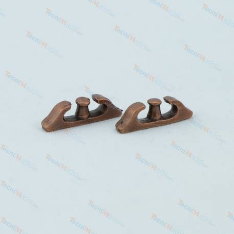 2 Chaumards à rouleau 17mm en métal bruni AMATI 4926/17