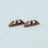 2 Chaumards à rouleau 17mm en métal bruni AMATI 4926/17