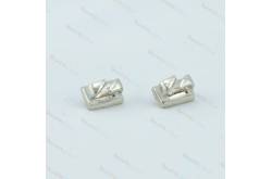 2 Chaumards doubles 10 x 8mm en métal chromé AMATI 4930