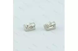 2 double fairleads 10 x 8mm in chromed metal AMATI 4930
