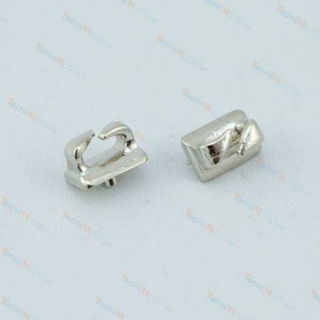 2 Chaumards doubles 10x8mm en métal chromé - AMATI 4930