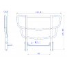 Bull bar without grille for Actros MP4 Tamiya 1/14 - LESU G-6156-B2