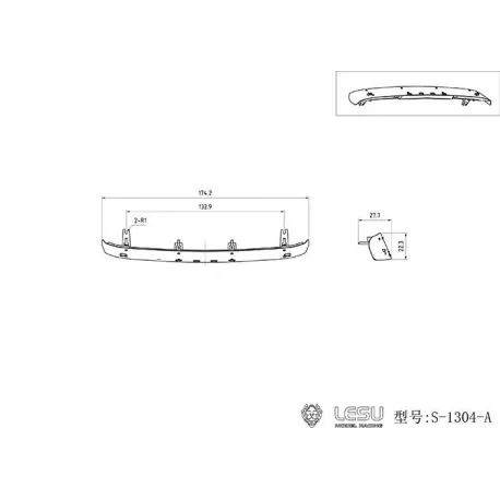 Casquette avec leds pour MAN TGX Tamiya 1/14 (Version A) - LESU S-1304-A