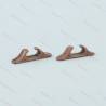 2 Chaumards 20mm en métal bruni AMATI 4922/20