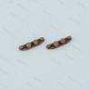 2 Chaumards à double rouleau 12mm en métal bruni AMATI 4923/12
