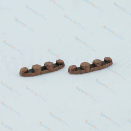 2 Chaumards à double rouleau 12mm en métal bruni AMATI 4923/12
