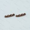2 Chaumards à double rouleau 12mm en métal bruni AMATI 4923/12