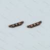 2 Chaumards à triple rouleaux 16mm en métal bruni AMATI 4923/16