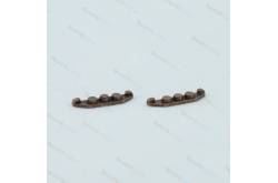 2 Chaumards à triple rouleaux 16mm en métal bruni AMATI 4923/16