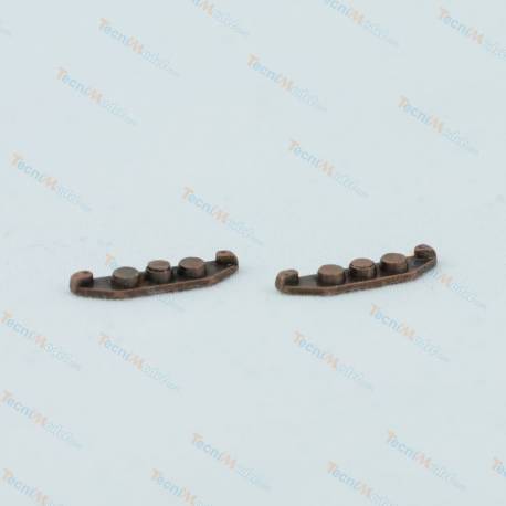 2 Chaumards à triple rouleaux 16mm en métal bruni AMATI 4923/16