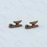 2 taquets 12mm avec oeil en métal bruni AMATI 4936