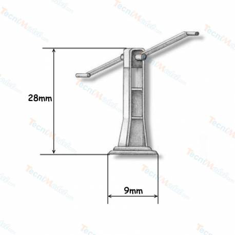 1 Winch à colonne 9 x 28mm en métal AMATI 4865/28
