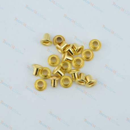 45 Mini Brass Eyelets, Ø2.0mm, ACTM00046