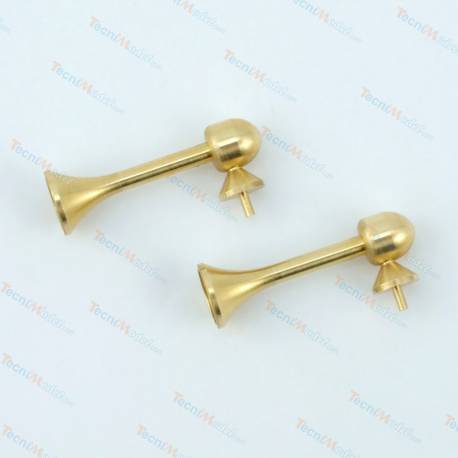 2 Trompes en laiton 4 x 11mm Krick 63106