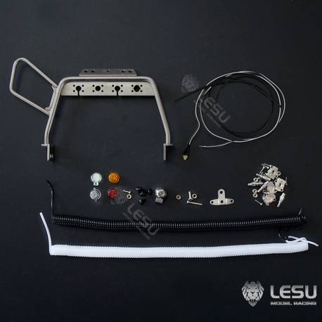 Potence pour Volvo 1/14 avec feu de travail à led et flexibles - LESU G-6135