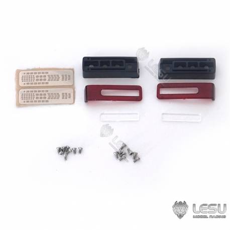 Rear lights and metal LESU supports for Tamiya radio controlled trucks