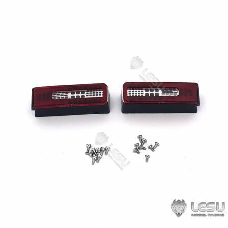Rear lights and metal LESU supports for Tamiya radio controlled trucks