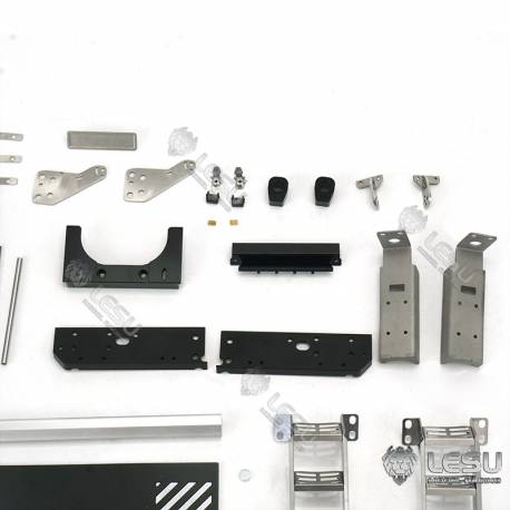 Aluminium and stainless steel rear structure for Tamiya Volvo log truck 1/14 - LESU L-1031