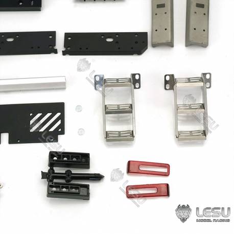 Aluminium and stainless steel rear structure for Tamiya Volvo log truck 1/14 - LESU L-1031