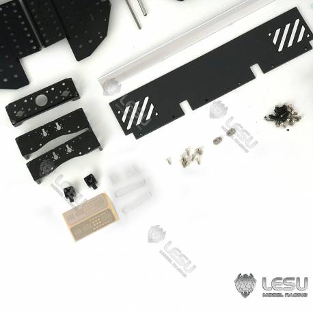 Aluminium and stainless steel rear structure for Tamiya Volvo log truck 1/14 - LESU L-1031