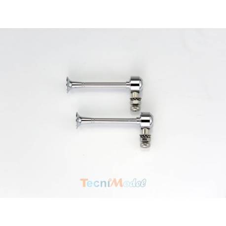 2 Chrome-plated metal 45mm horns Wedico - Wedico 150