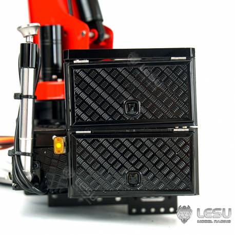 Grue hydraulique auxiliaire LESU en kit pour camions radiocommandés au 1/14 - LESU LS-A0014