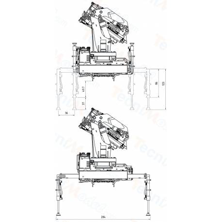 Grue hydraulique auxiliaire LESU en kit pour camions radiocommandés au 1/14 - LESU LS-A0014
