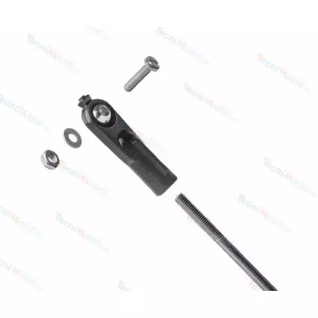 1 Chape nylon à rotule avec tige de commande partiellement filetée M2 longueur 200mm - KAVAN KAV0119