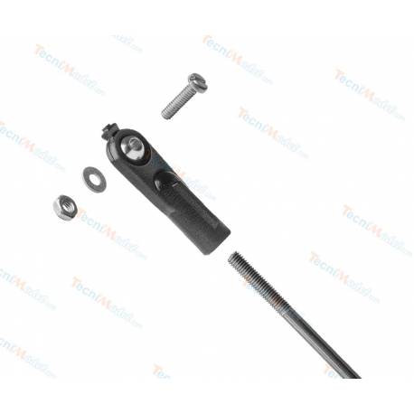 1 Nylon ball joint clevis with a partially threaded M2 control rod, length 200mm - KAVAN KAV0119