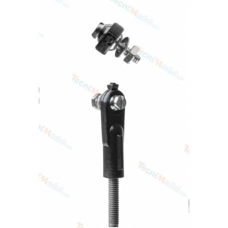 1 Chape nylon à rotule avec tige de commande partiellement filetée filetée M3 longueur 200mm - KAVAN KAV0119A