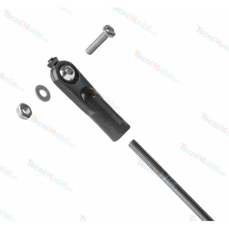1 Chape nylon à rotule avec tige de commande partiellement filetée filetée M3 longueur 200mm - KAVAN KAV0119A