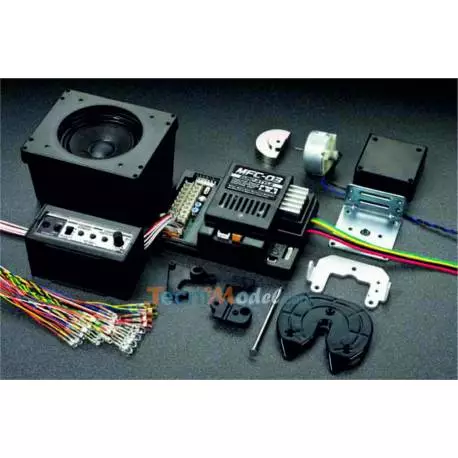 Pack Complet Mercedes Actros 6x4 3363 1/14 Tamiya 56354 avec module lumières et sons