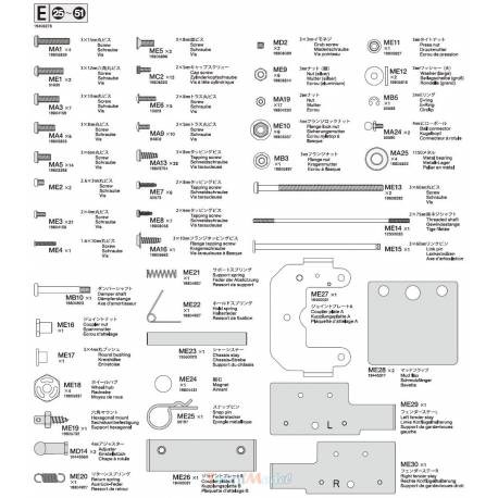 Tamiya E Metal Parts Bag for Scania 770 S 6x4 - Tamiya 9406278