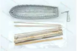 Antique 70 mm wood and metal rowboat