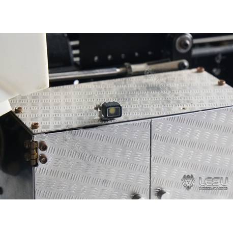 Petit projecteur rectangulaire 1/14 Lesu avec led CMS et support articulé - LESU S-1285